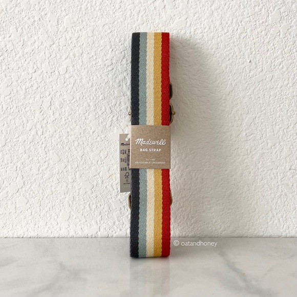 Madewell Accessories - Madewell Crossbody Bag Strap: Rainbow Striped Webbing Edition